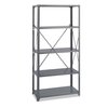 Safco Metal Shelving Unit, 18"D x 36"W x 75"H, 5 Shelves, Steel, Color: Dark Gray 6266